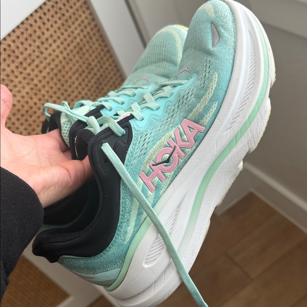 Hoka Women's Aqua and Pink Athletic Shoes